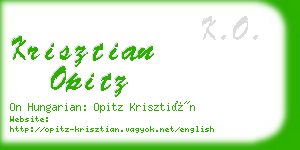 krisztian opitz business card